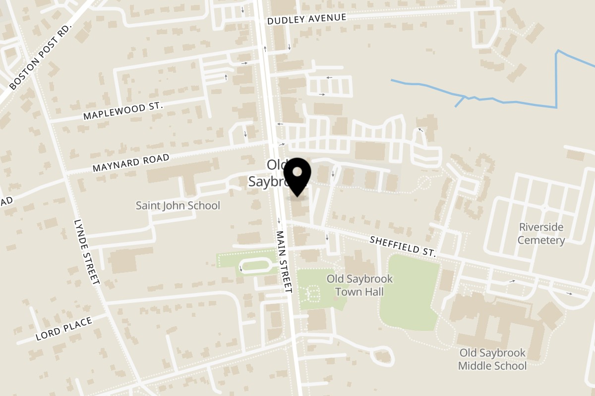 Map showing the location of Jack Rabbits on 254 Main St in Old Saybrook